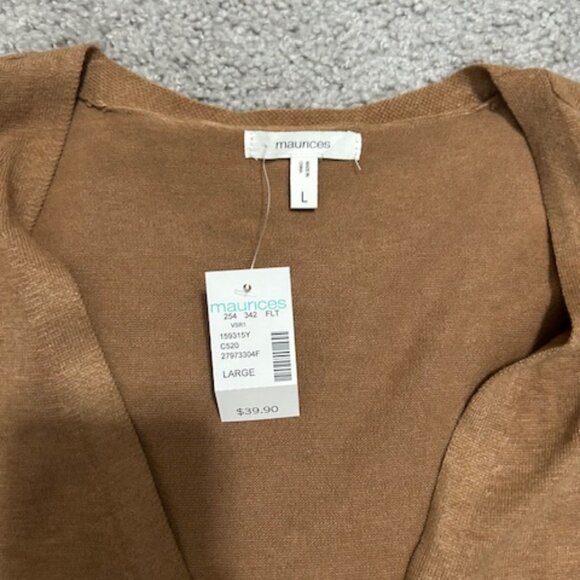 Women's Tan Long Cardigan - NWT - Picture 3 of 4